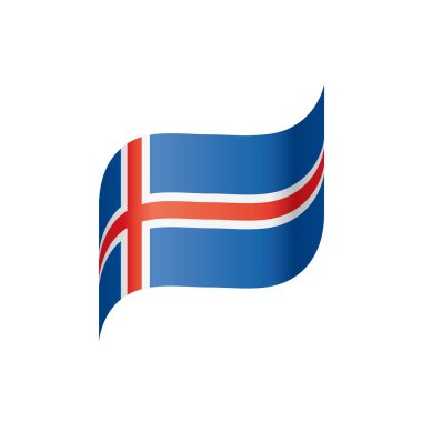 İzlanda bayrağı, vektör çizim