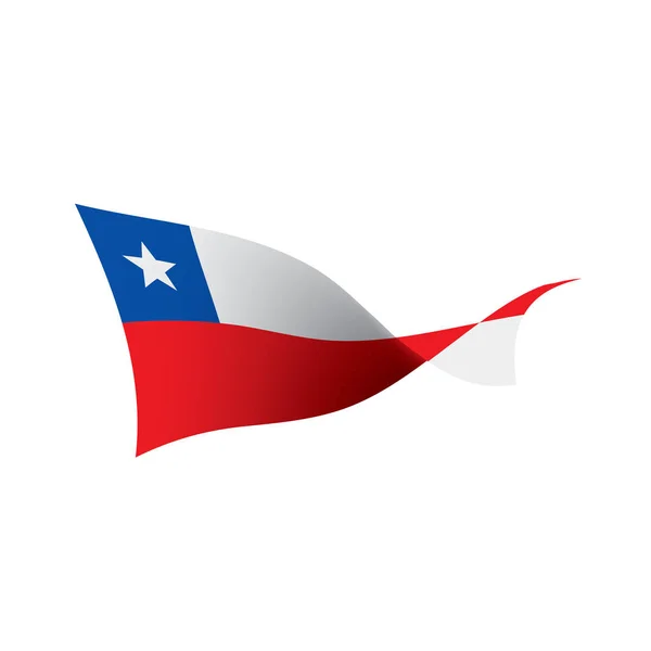 Bandera de Chile, vector de ilustración — Archivo Imágenes Vectoriales