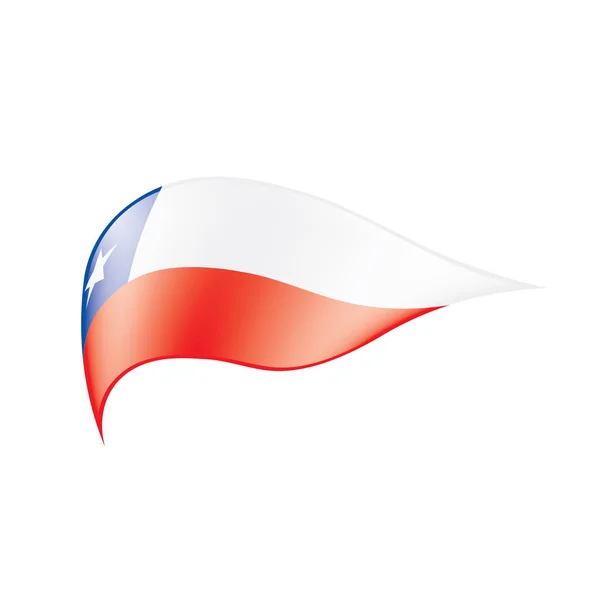Bandera de Chile, vector de ilustración — Vector de stock