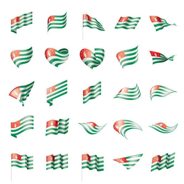 Vlajka Abcházie, vektorové ilustrace — Stockový vektor