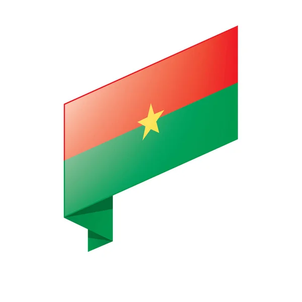 Burkina Faso flag, vector illustration — Stock Vector