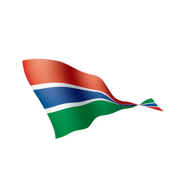 Bandera de Gambia, ilustración vectorial — Vector de stock