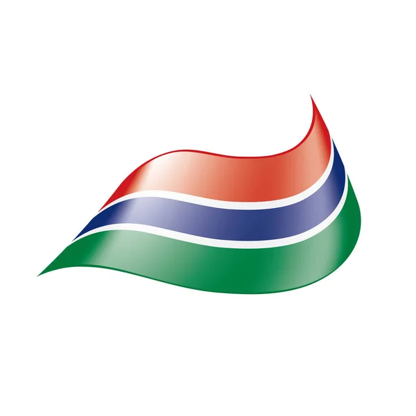 Vlag van Gambia, vectorillustratie — Stockvector