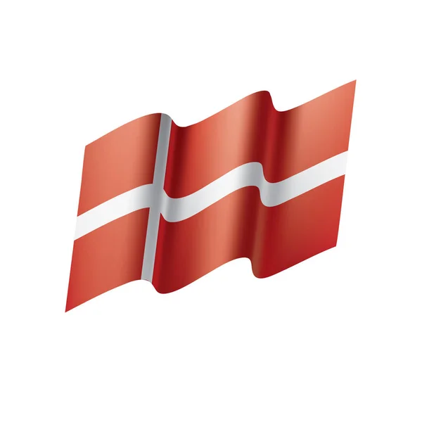 Dinamarca bandera, ilustración vectorial — Vector de stock