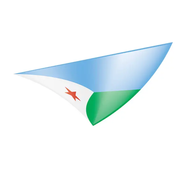Dschibuti-Flagge, Vektorillustration — Stockvektor