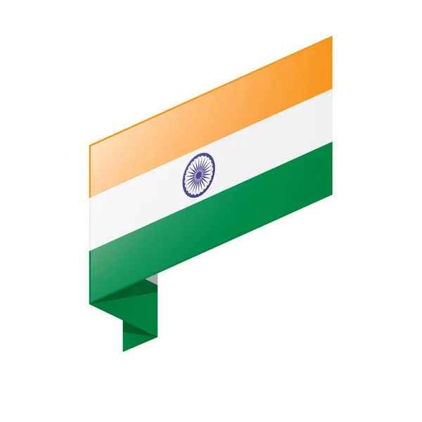 India vlag, vector illustratie — Stockvector