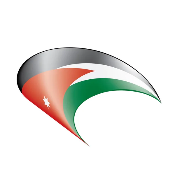 Jordánia zászló, vektor illusztráció — Stock Vector