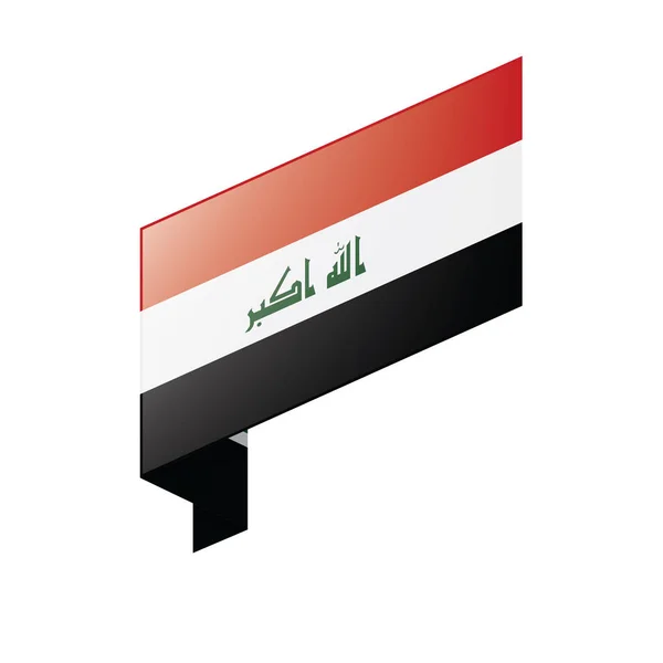 Irakiska flaggan, vektorillustration — Stock vektor