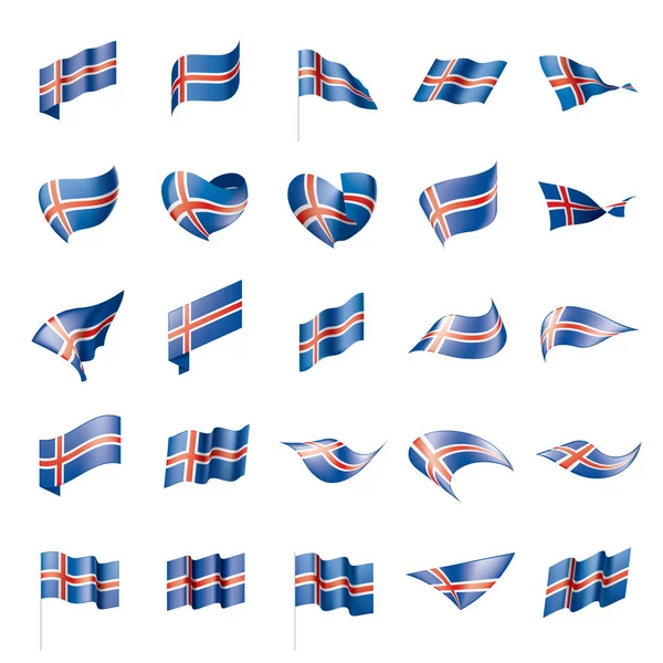 De vlag van IJsland, vectorillustratie — Stockvector