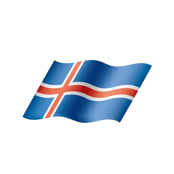 De vlag van IJsland, vectorillustratie — Stockvector