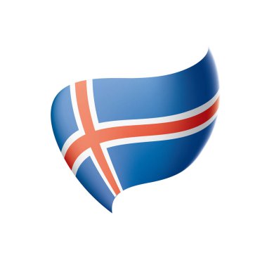 İzlanda bayrağı, vektör çizim