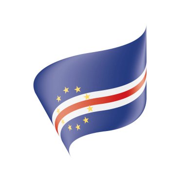 Cape Verde bayrak, vektör çizim