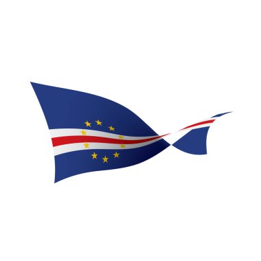 Cape Verde bayrak, vektör çizim