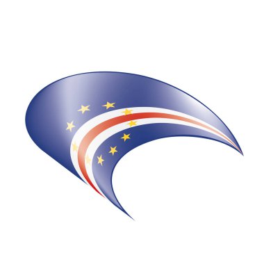 Cape Verde bayrak, vektör çizim