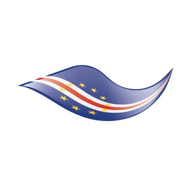 Cape Verde bayrak, vektör çizim