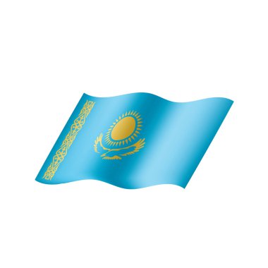 Kazakistan bayrağı, vektör çizim