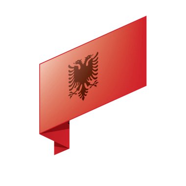 Arnavutluk bayrağı, vektör çizim