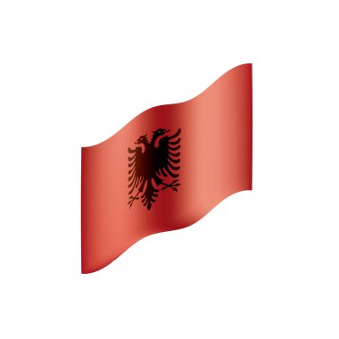 Arnavutluk bayrağı, vektör çizim