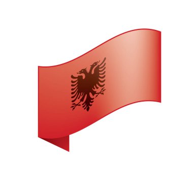 Arnavutluk bayrağı, vektör çizim