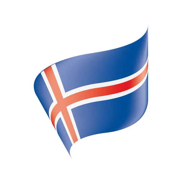 Islandská vlajka, vektorové ilustrace — Stockový vektor