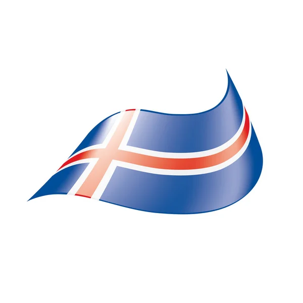 冰岛旗子, 媒介例证 — 图库矢量图片