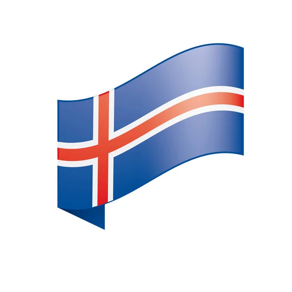 Islândia bandeira, ilustração vetorial — Vetor de Stock