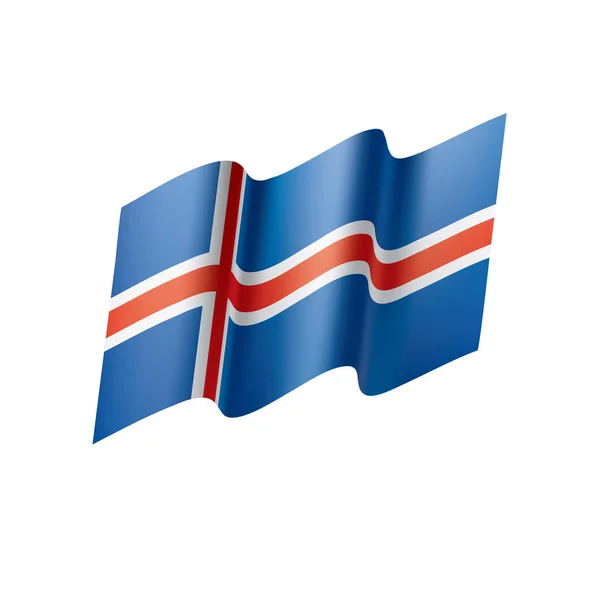 Islândia bandeira, ilustração vetorial —  Vetores de Stock