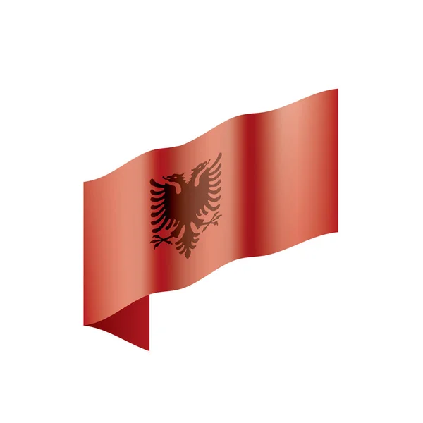 Albánie vlajka, vektorové ilustrace — Stockový vektor