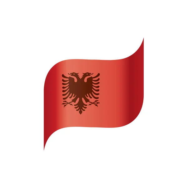 Bandera de Albania, vector de ilustración — Archivo Imágenes Vectoriales