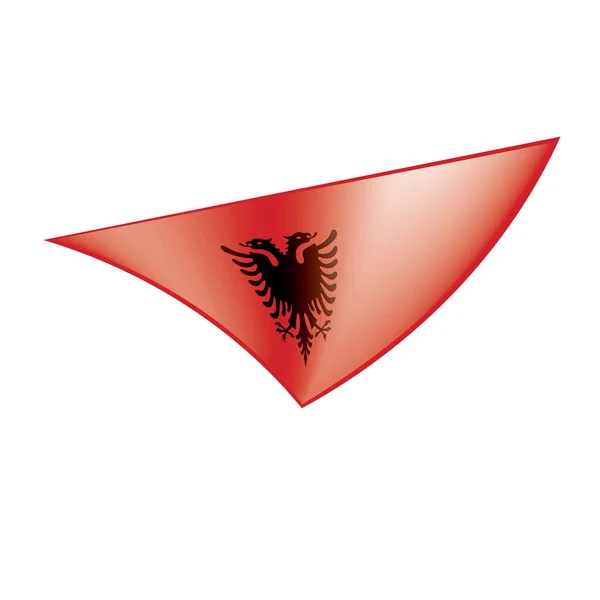 Arnavutluk bayrağı, vektör çizim — Stok Vektör