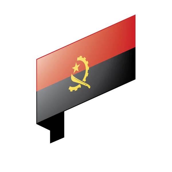 Angolas flagga, vektorillustration — Stock vektor