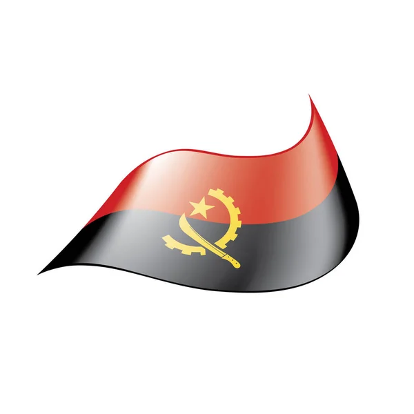 Флаг Анголы, векторная иллюстрация — стоковый вектор