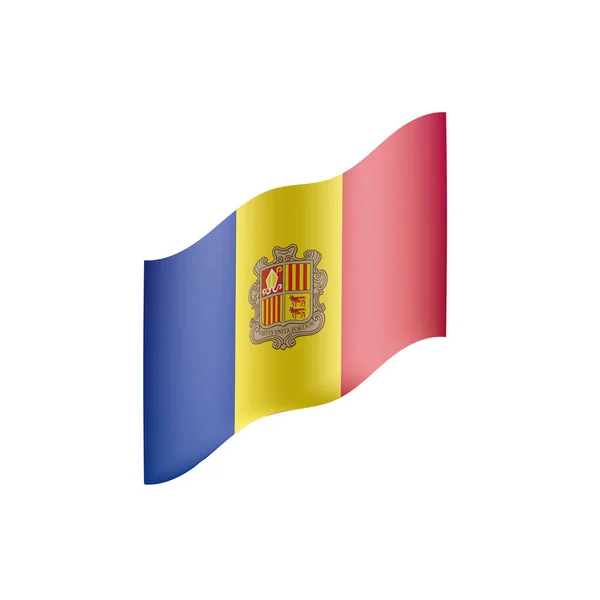 Drapeau Andorre, illustration vectorielle — Image vectorielle