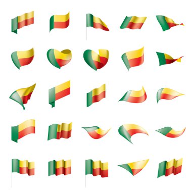 Benin bayrağı, vektör çizim