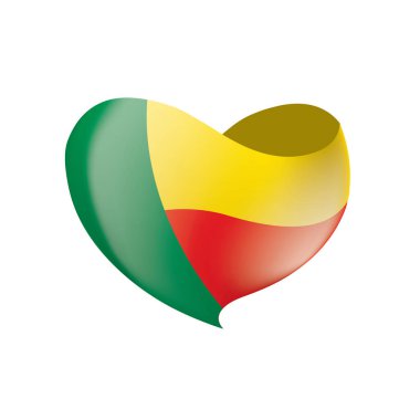 Benin bayrağı, vektör çizim