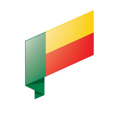 Benin bayrağı, vektör çizim