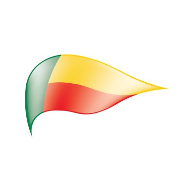 Benin bayrağı, vektör çizim
