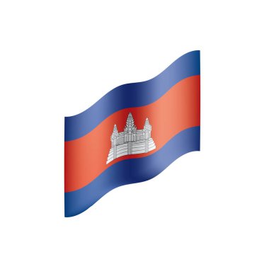 Kamboçya bayrağı, vektör çizim