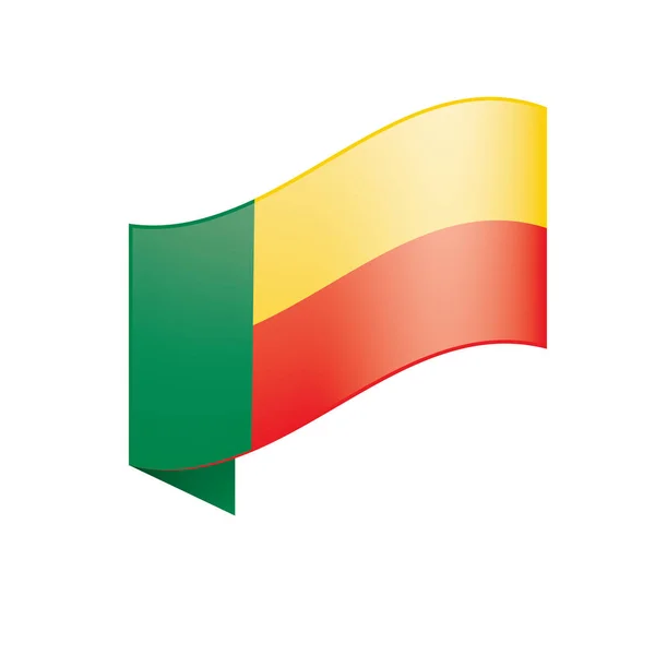Vlajka Beninu, vektorové ilustrace — Stockový vektor