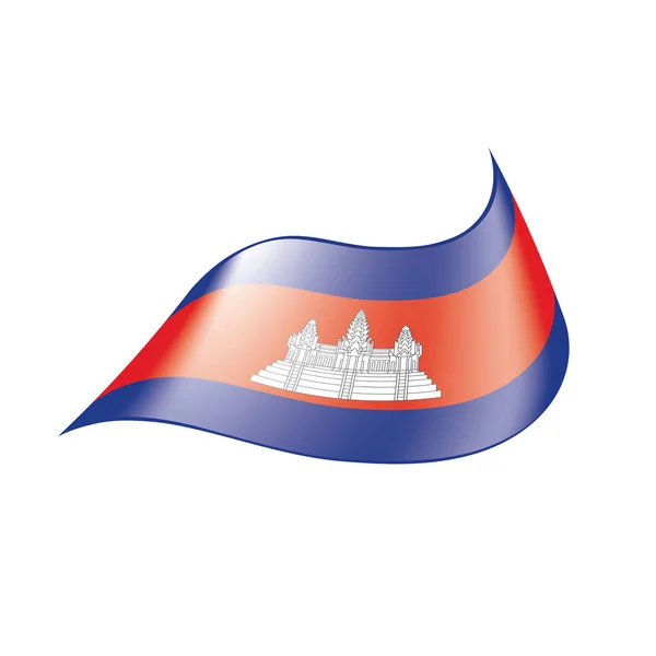 Bandeira do Camboja, ilustração vetorial — Vetor de Stock