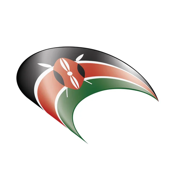 Kenia Flagge, Vektorabbildung — Stockvektor