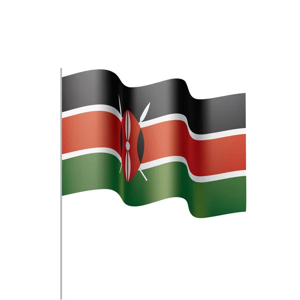Kenya bayrak, vektör çizim — Stok Vektör