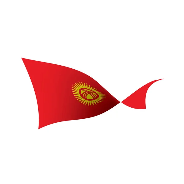 Kirghizien flagga, vektorillustration — Stock vektor