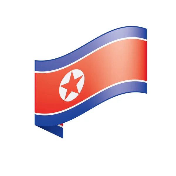 Bandeira da Coreia do Norte, ilustração vetorial —  Vetores de Stock