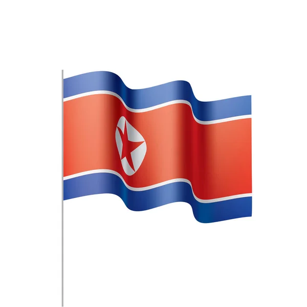 Nordkorea flagga, vektor illustration — Stock vektor