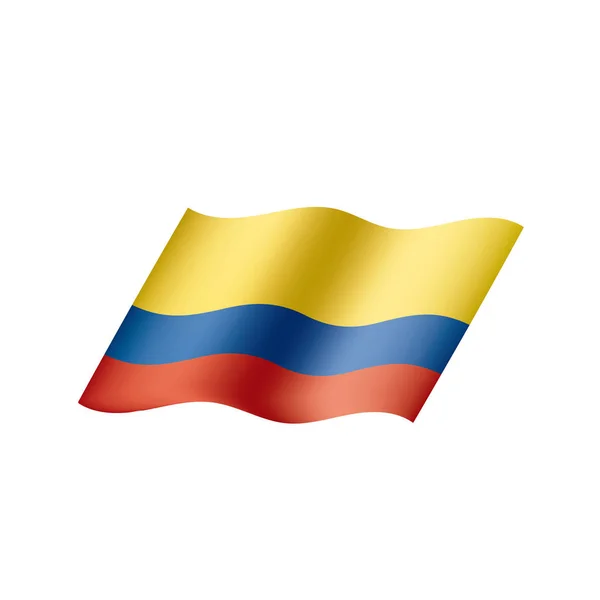 Bandera de Colombia, vector de ilustración — Vector de stock