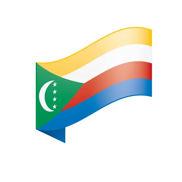 Bandeira das Comores, ilustração vetorial — Vetor de Stock