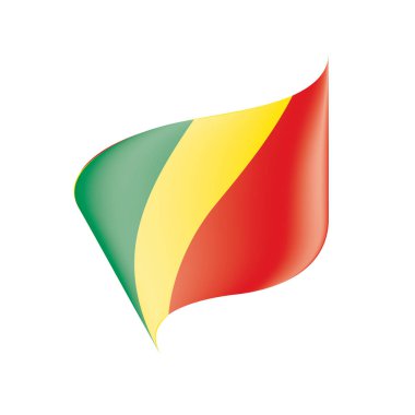 Kongo Cumhuriyeti bayrağı, vektör çizim