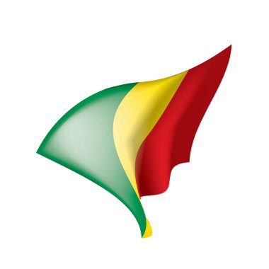 Kongo Cumhuriyeti bayrağı, vektör çizim