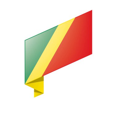 Kongo Cumhuriyeti bayrağı, vektör çizim